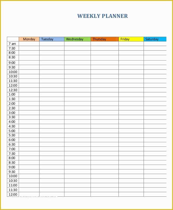 Free Online Weekly Planner Template Of Printable Weekly Planner 9 Free Pdf Documents Download