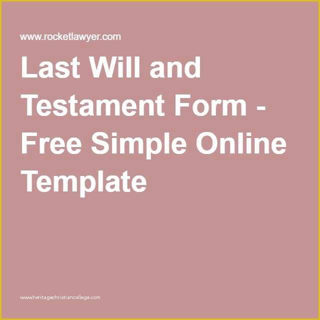 Free Online Will Template Of 1000 Ideas About Will and Testament On Pinterest