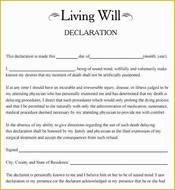 Free Online Will Template Of Free Printable Last Will and Testament form Generic Sample
