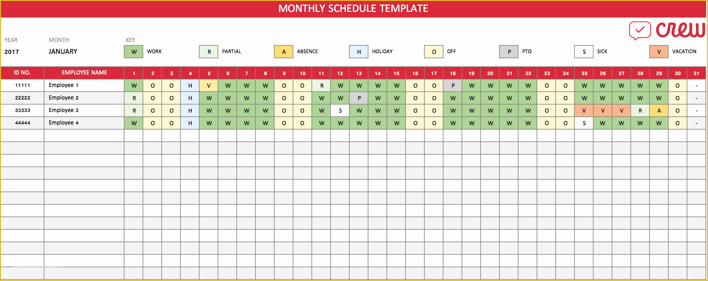 Free Online Work Schedule Template Of Free Monthly Work Schedule Template Crew