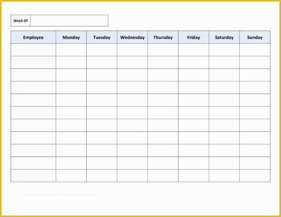 Free Online Work Schedule Template Of Free Printable Work Schedules