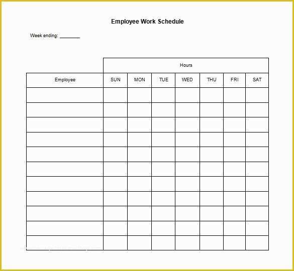 Free Online Work Schedule Template Of Staffing Schedule Template Mctoom