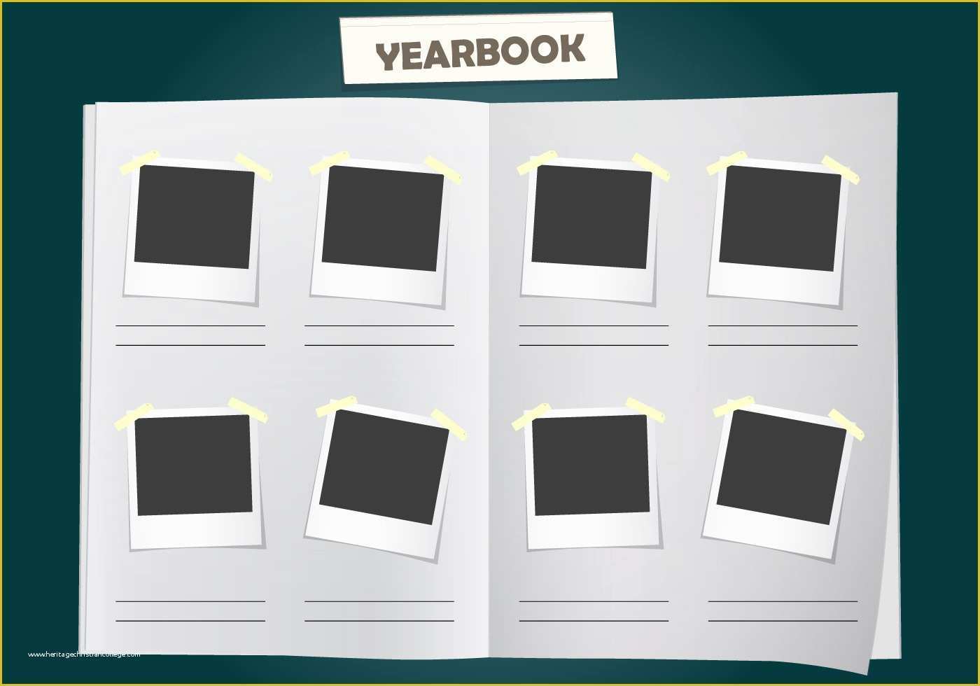 Free Online Yearbook Templates Of Album Yearbook Vector Template Download Free Vector Art