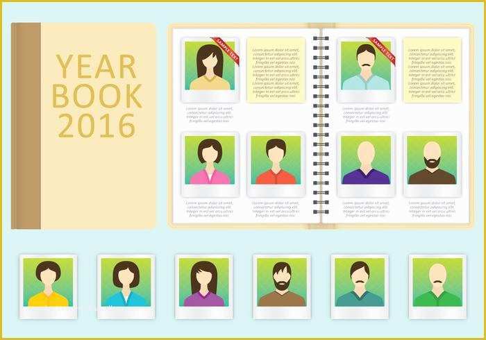Free Online Yearbook Templates Of Year Book Vector Template Download Free Vector Art