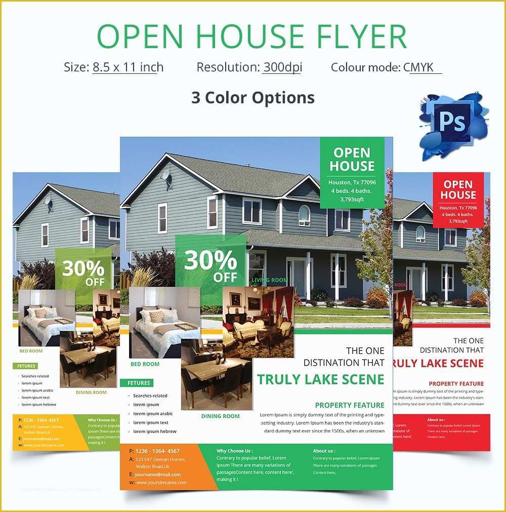 Free Open House Flyer Template Of Open House Flyer Template – 30 Free Psd format Download