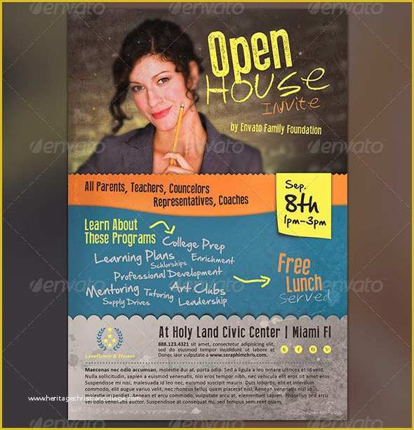 Free Open House Flyer Template Of Open House Flyer Templates – 39 Free Psd format Download