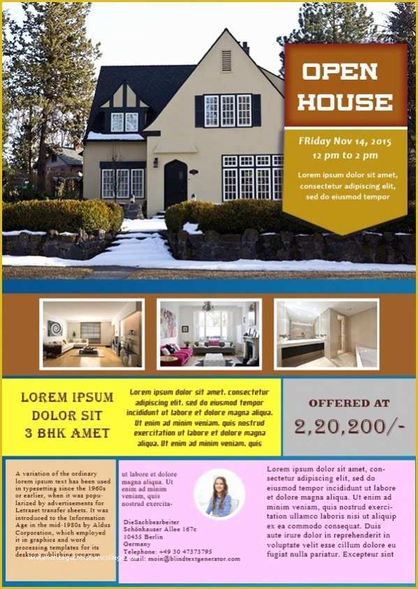 Free Open House Flyer Template Word Of 18 Open House Flyers Psd Vector Eps Download