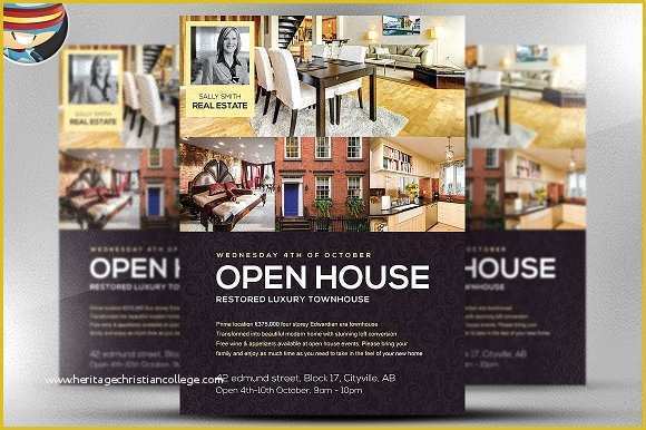 Free Open House Flyer Template Word Of Open House Flyer Template Flyer Templates Creative Market