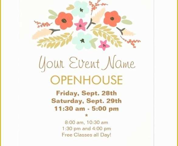 Free Open House Flyer Template Word Of Open House Flyer Templates Word Excel Samples