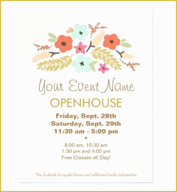Free Open House Flyer Template Word Of Open House Flyer Templates Word Excel Samples