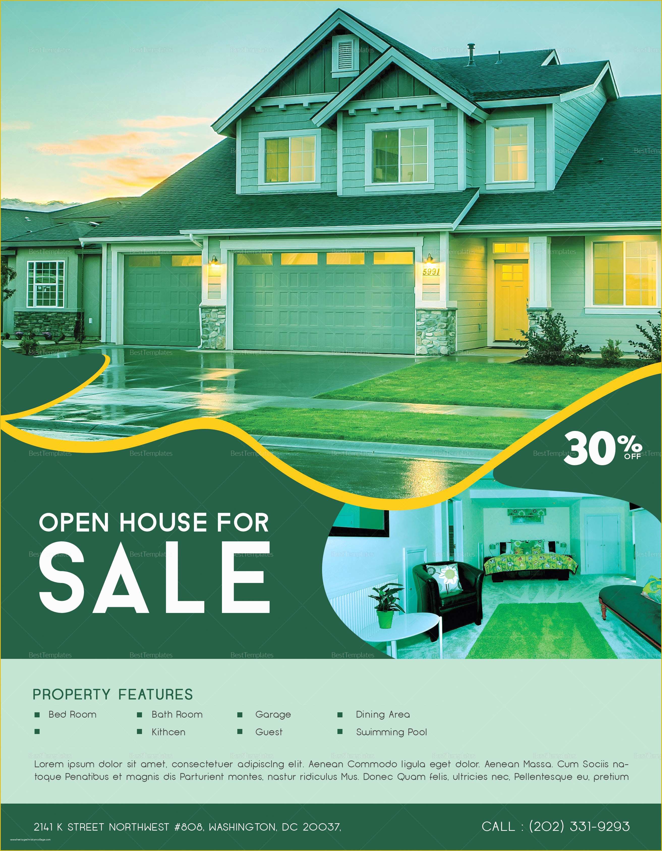 Free Open House Flyer Template Word Of Open House Sale Flyer Design Template In Word Psd Publisher