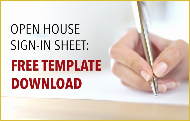 Free Open House Templates for Real Estate Of Real Estate Open House Sign In Sheet Free Template