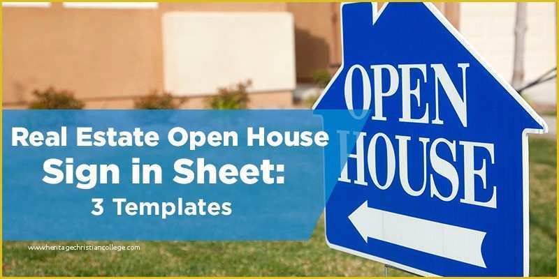 Free Open House Templates for Real Estate Of Real Estate Open House Sign In Sheet Templates 3 Options