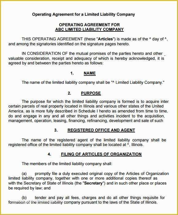 Free Operating Agreement Template Of 9 Sample Llc Operating Agreement Templates to Download