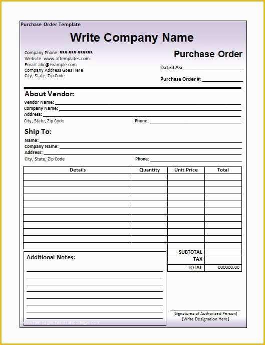 Free order form Template Word Of 39 Free Purchase order Templates In Word & Excel Free
