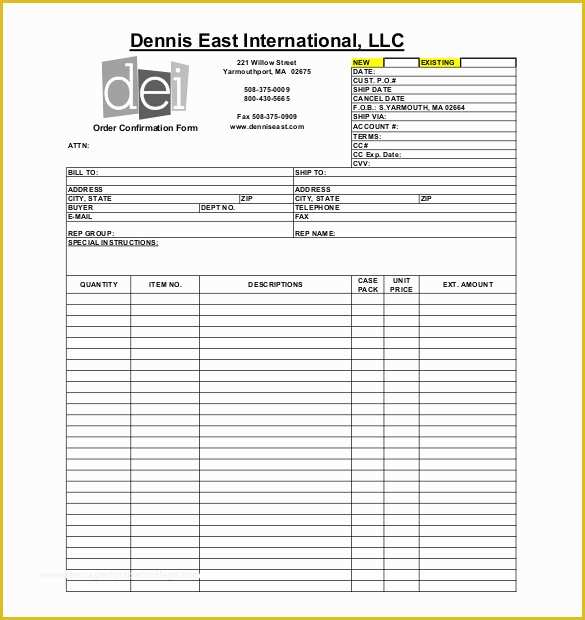 Free order form Template Word Of 41 Blank order form Templates Pdf Doc Excel
