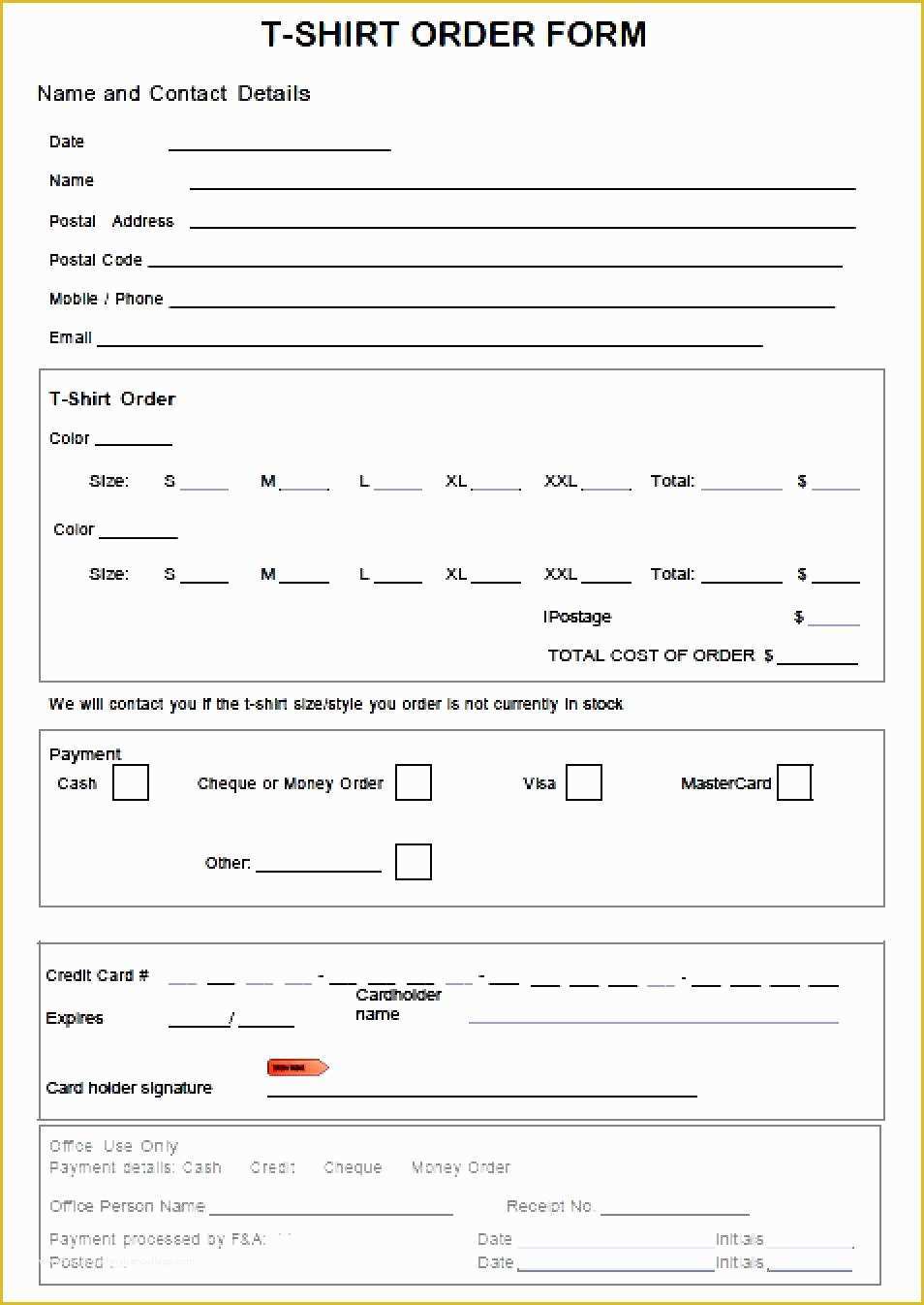 56 Free order form Template Word