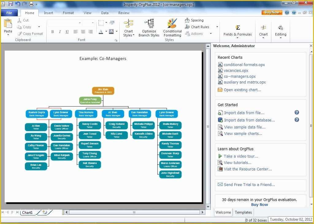 Free org Chart Template Powerpoint Of Create Professional Looking organizational Charts with