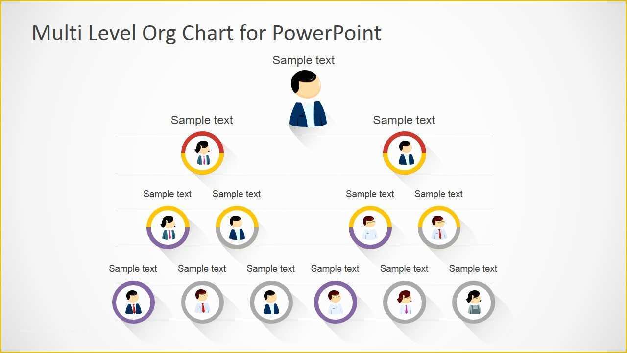 Free org Chart Template Powerpoint Of Free Multi Level org Chart for Powerpoint Slidemodel