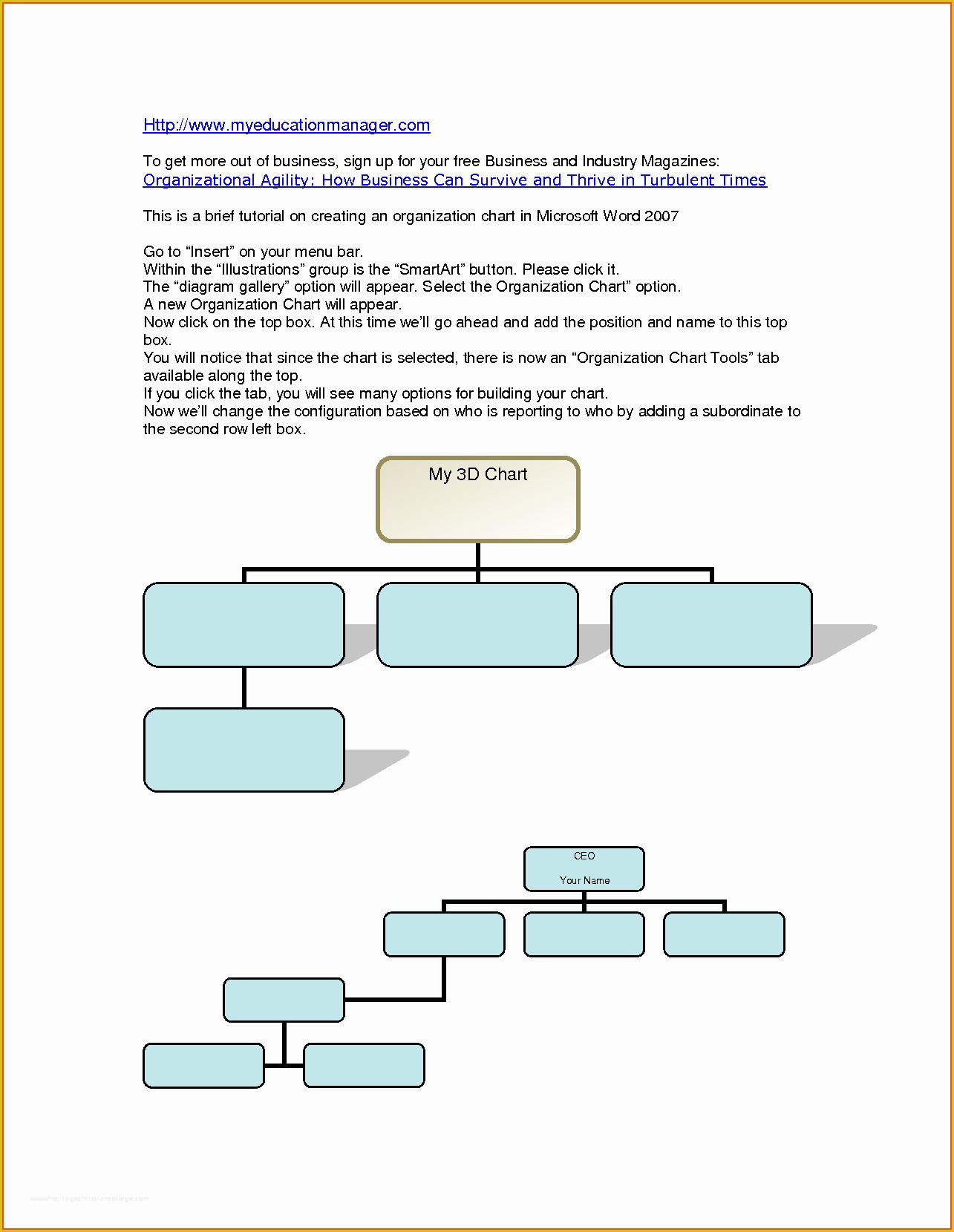 Free organizational Chart Template Word 2010 Of organizational Flow Chart Template Word