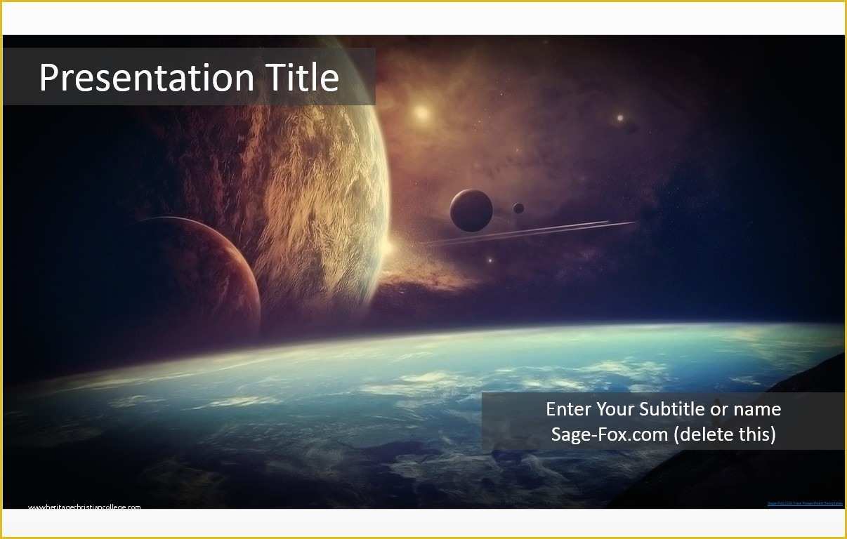 Free Outer Space Powerpoint Template Of 27 Of Space theme Powerpoint Template