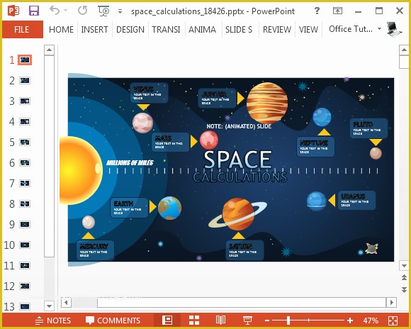 Free Outer Space Powerpoint Template Of Animated Space Powerpoint Template