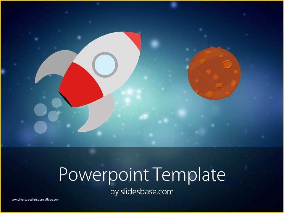 Free Outer Space Powerpoint Template Of Cartoon Rocket Powerpoint Template