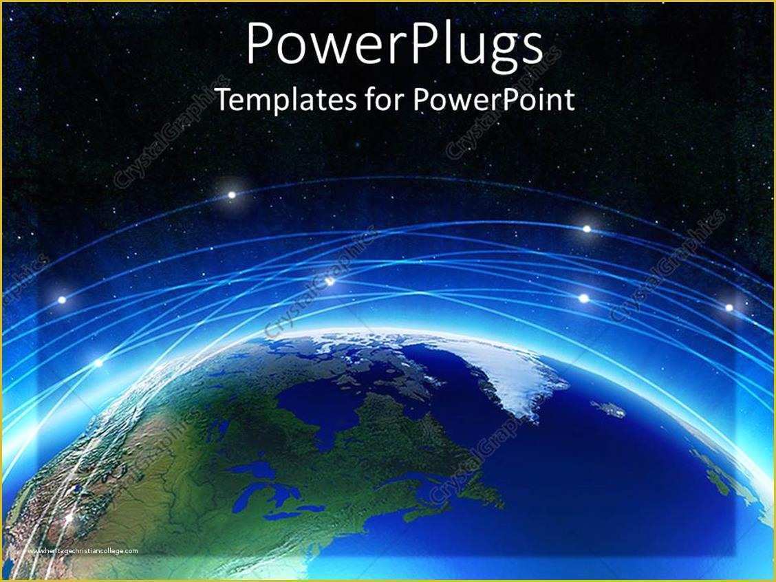 Free Outer Space Powerpoint Template Of Powerpoint Template Earth with Blue Line and Background