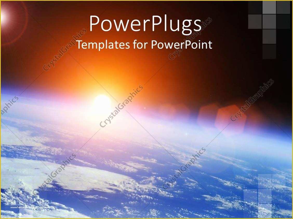 Free Outer Space Powerpoint Template Of Powerpoint Template the Rays Of Sunrise Falling On the