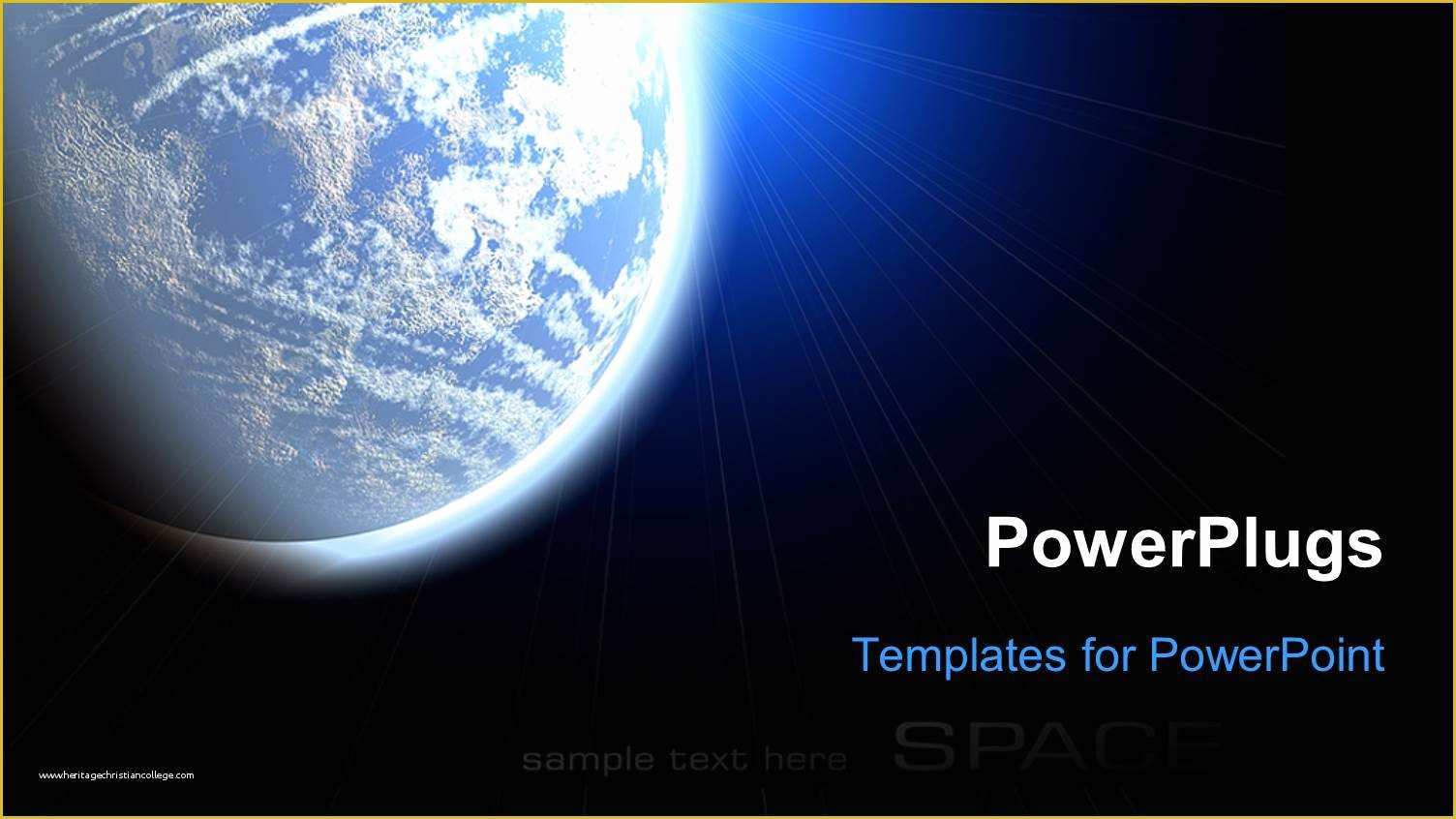 Free Outer Space Powerpoint Template Of Powerpoint Template the View Of Earth From the Space 3780