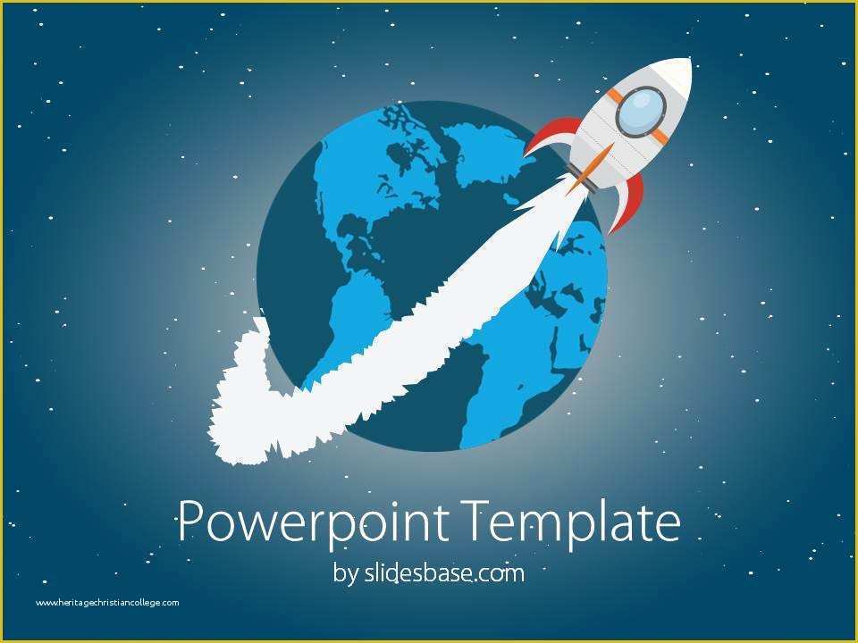 Free Outer Space Powerpoint Template Of Space Rocket Powerpoint Template