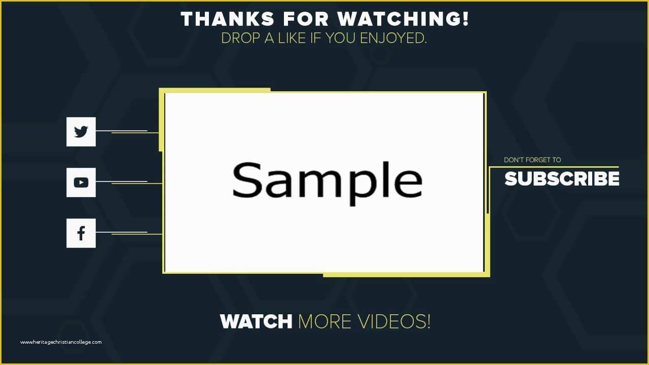 Free Outro Template Of 2d Outro Template Wondershare ora Free Download