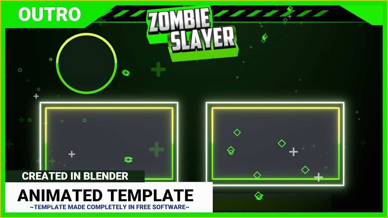 Free Outro Template Of Blender Professional 2d Outro Template for Youtubers