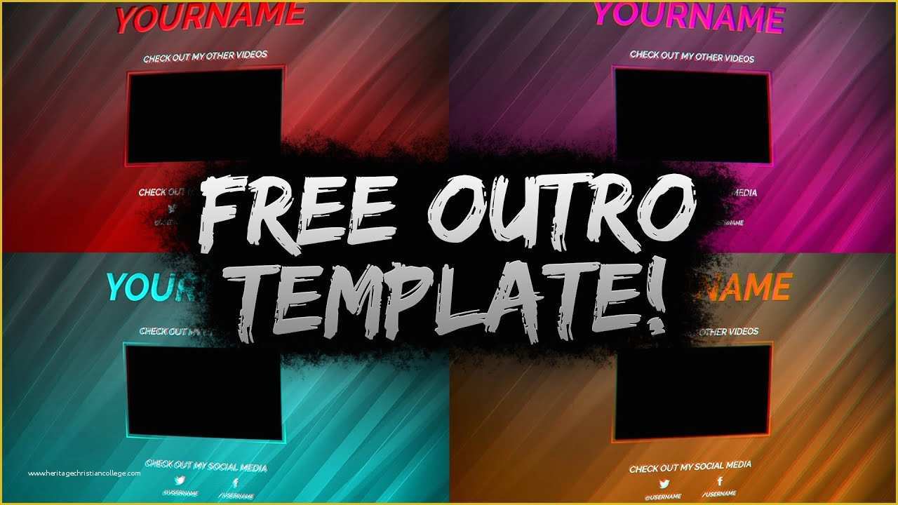 Free Outro Template Of Clean Free Outro Template Psd Free Download Free Gfx