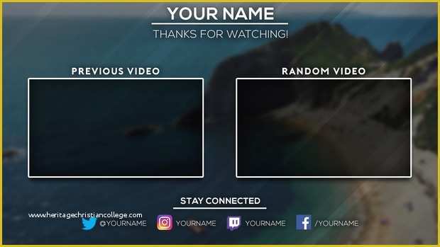 Free Outro Template Of Free 2016 Video Outro Template
