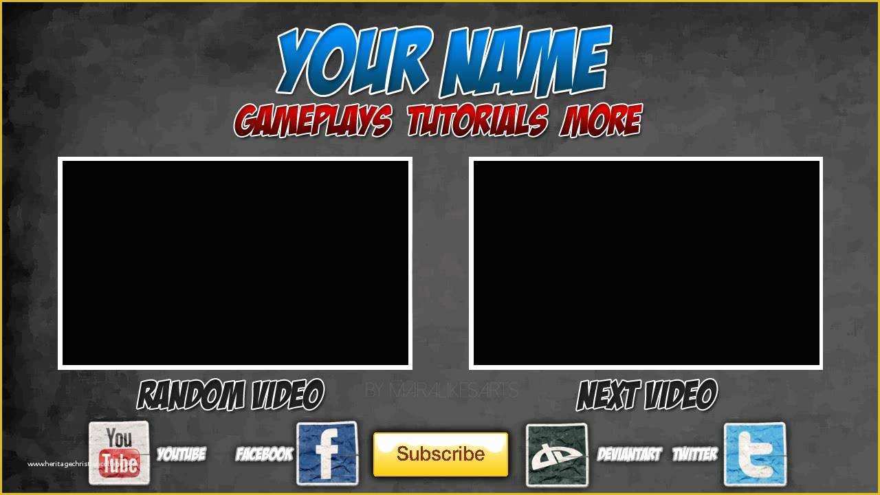 Free Outro Template Of Free Outro Template 0005 2d Paint Net