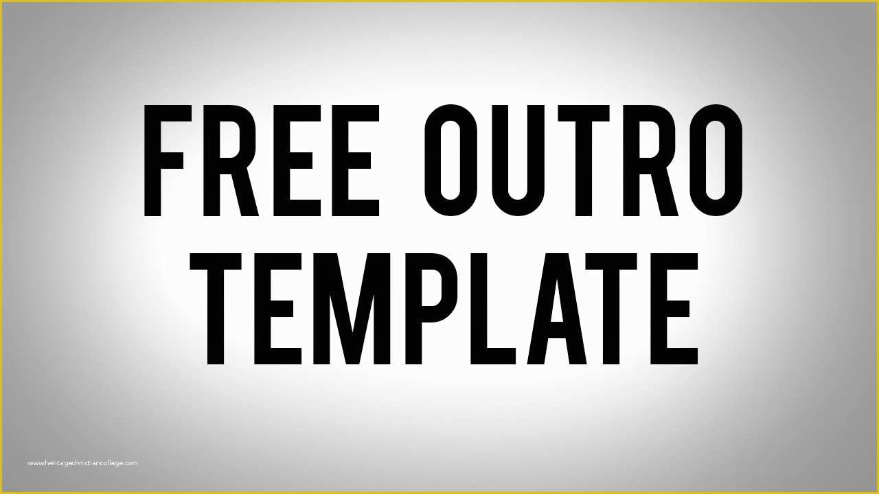 Free Outro Template Of Free Outro Template Download Link In Description