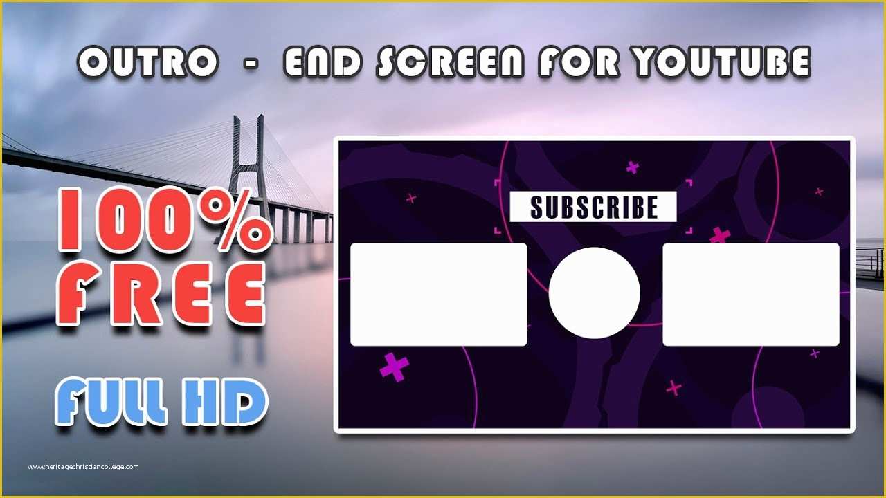 Free Outro Template Of Free Outro Template for Youtube Content Creator