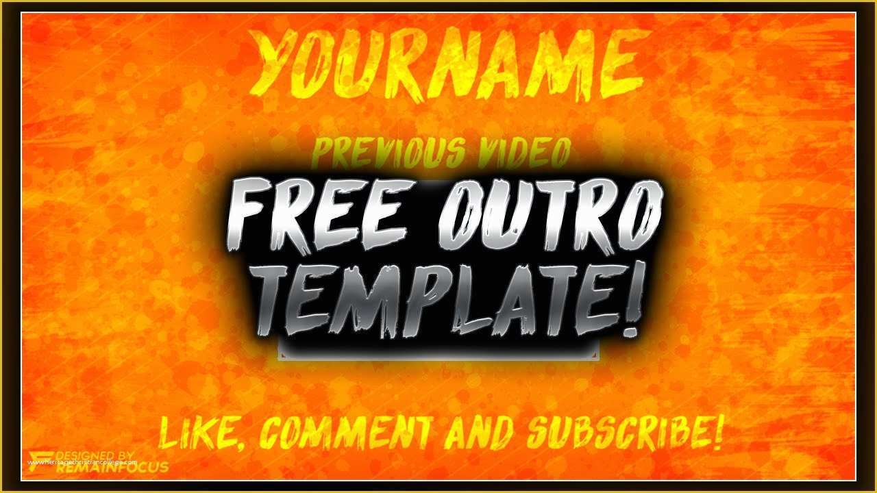 Free Outro Template Of Free Outro Template Psd Free Download Free Gfx