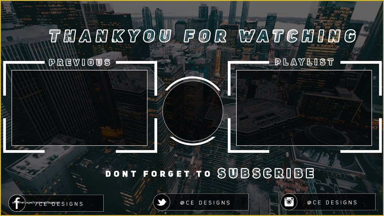 Free Outro Template Of Free Outro Template Shop File Included