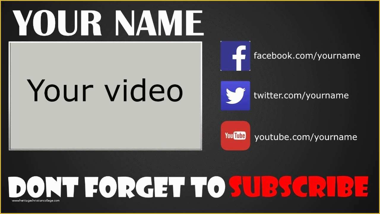 Free Outro Template Of Free Outro Template sony Vegas Pro 11 12 13 Free Download