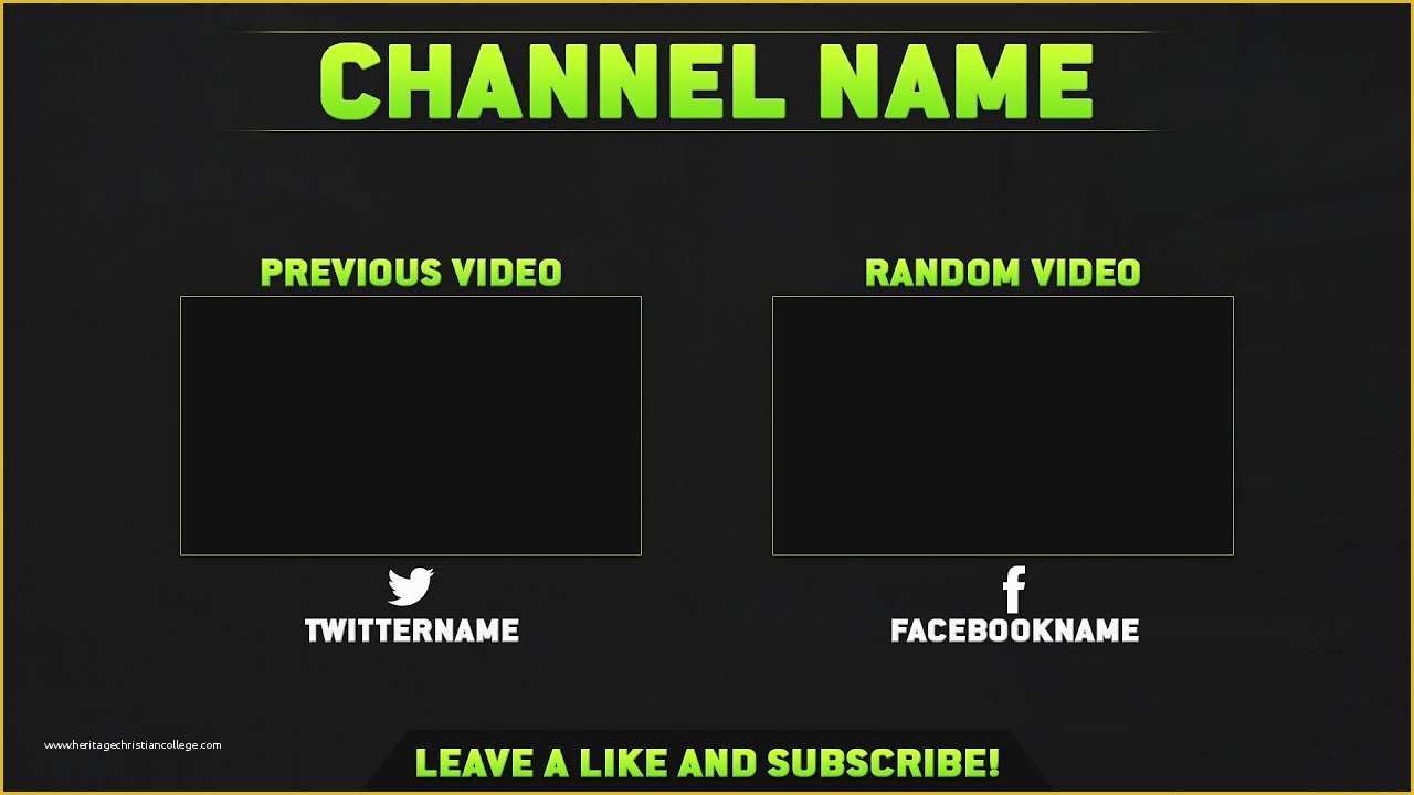 Free Outro Template Of [free] Outro Template V2 [psd]