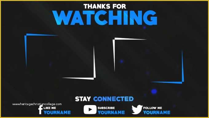Free Outro Template Of Make A Awesome Outro End Screen Animation by Killeryash