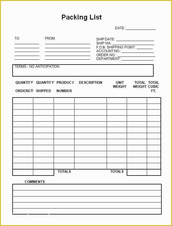 Free Packing Slip Template Pdf Of Packing Slip Template
