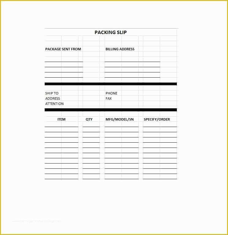 Free Packing Slip Template Pdf Of 14 Packing Slip Templates