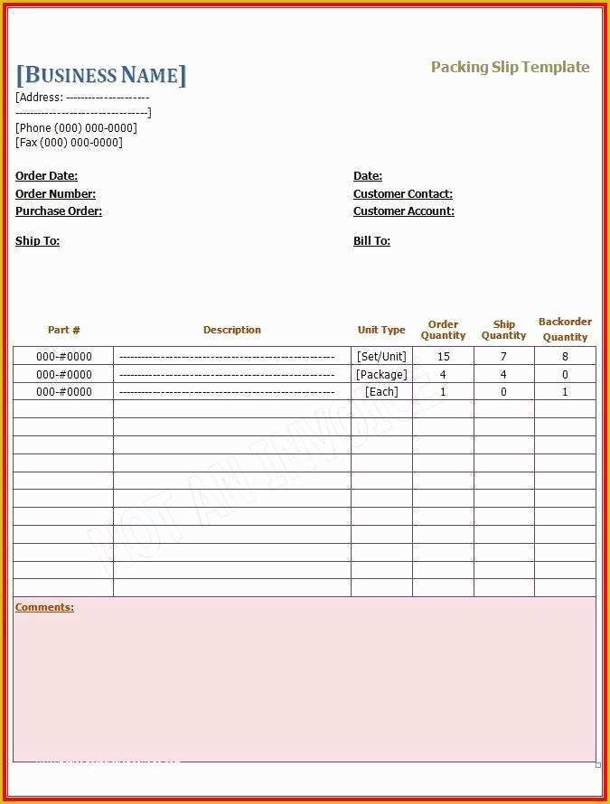 Free Packing Slip Template Pdf Of 14 Packing Slip Templates