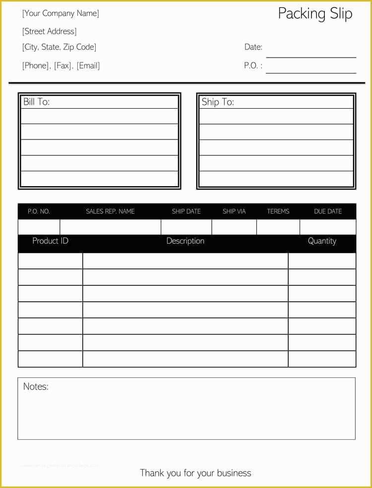 Free Packing Slip Template Pdf Of 25 Free Shipping & Packing Slip Templates for Word & Excel