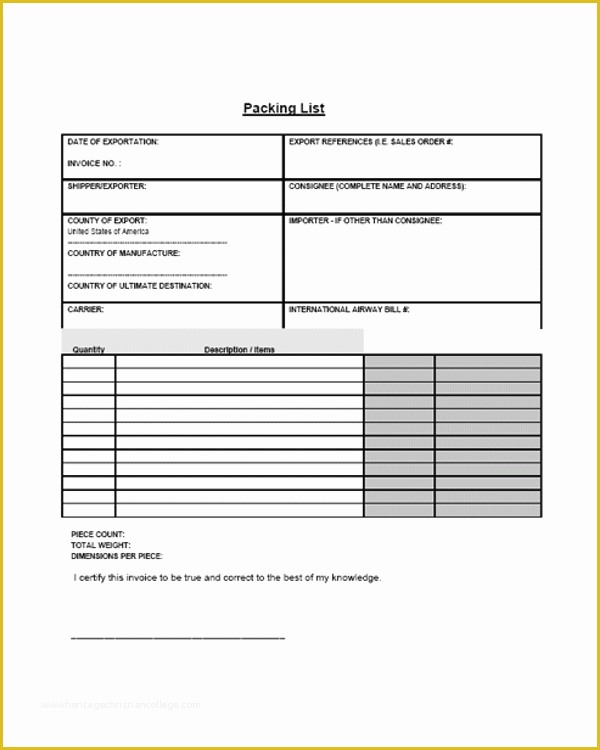 Free Packing Slip Template Pdf Of 32 Packing List Templates Free Excel Word Pdf format