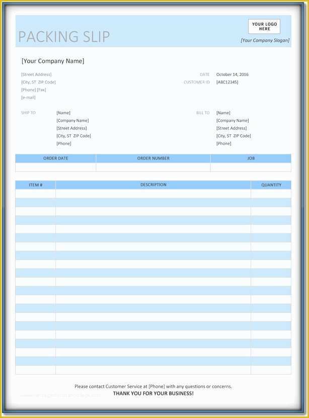 Free Packing Slip Template Pdf Of 8 Free Packing Slip Templates – Download Free Examples