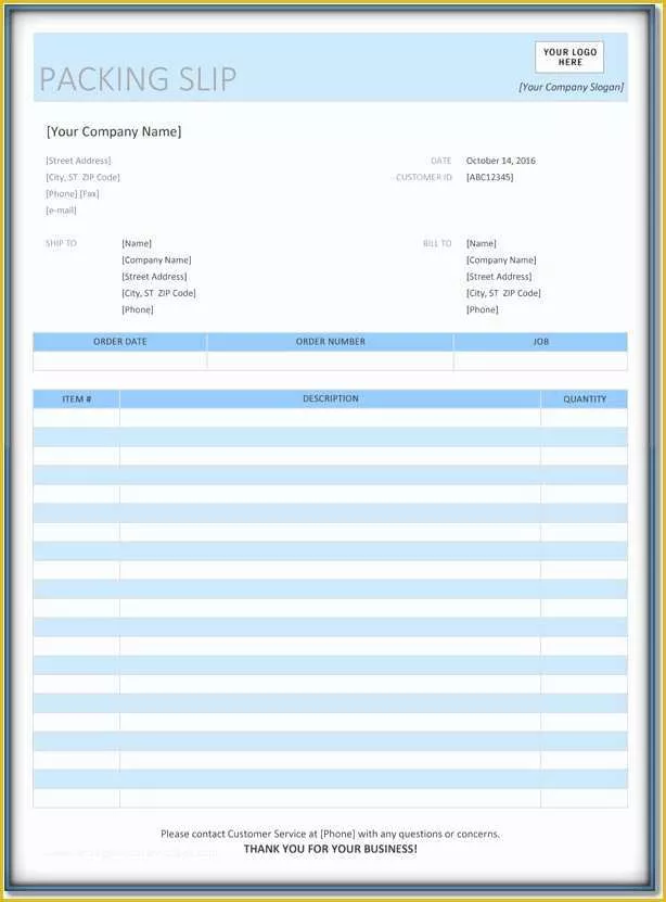 Free Packing Slip Template Pdf Of 8 Free Packing Slip Templates – Download Free Examples